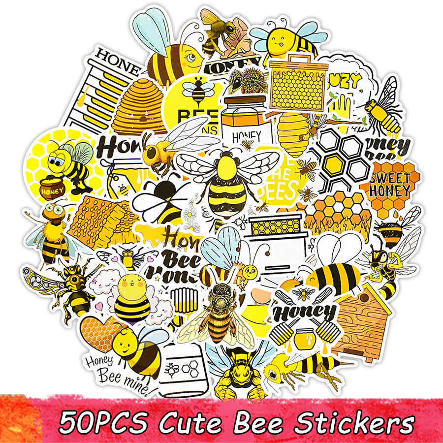 50 PCS Cute Bee Sticker Toys for Kids Gift Cartoon Honey Insect Animal Stickers to DIY Laptop Phone Fridge Kettle Bike Car Decal
50 PCS Cute Bee Sticker Toys for Kids Gift Cartoon Honey Insect Animal Stickers to DIY Laptop Phone Fridge Kettle Bike Car Decal