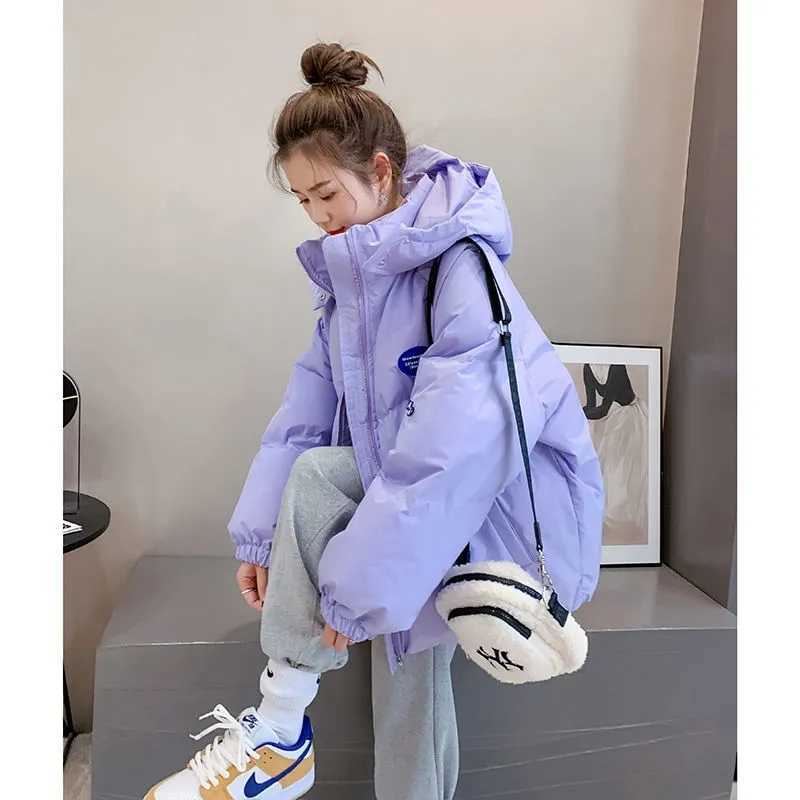Women's down jacket style women's bread quilted winter clothing thick super mid-length season 211008
