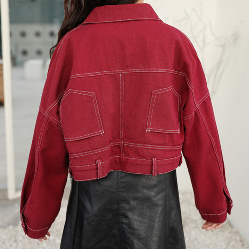 Arrival Spring Korea Fashion Women Long Sleeve Loose Short Coat Candy Color Cotton Denim Jackets Female Retro Coats S184 210512