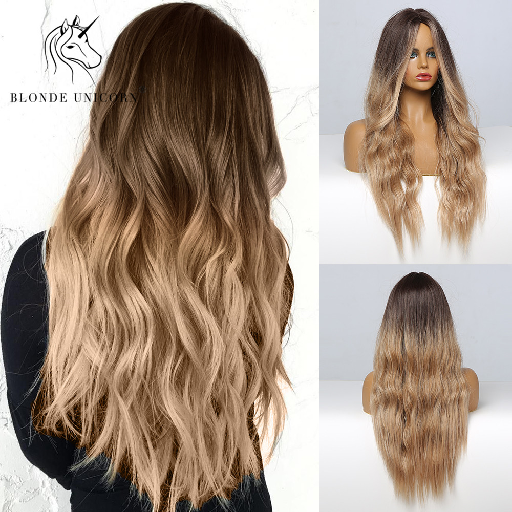 Blonde Unicorn Ombre Blonde Brown Long Wig Middle Part Hair Wig Cosplay Natural Heat Resistant Synthetic Wigs for Women 210421, Lc6018
Blonde Unicorn Ombre Blonde Brown Long Wig Middle Part Hair Wig Cosplay Natural Heat Resistant Synthetic Wigs for Women 210421, Lc6018