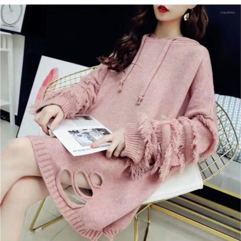Women's Sweaters Autumn Long Sweet Lazy Knit Loose Sweater Jacket Hooded Hole Hair Edge Sleeve Korean Version, White;black
Women's Sweaters Autumn Long Sweet Lazy Knit Loose Sweater Jacket Hooded Hole Hair Edge Sleeve Korean Version, White;black
