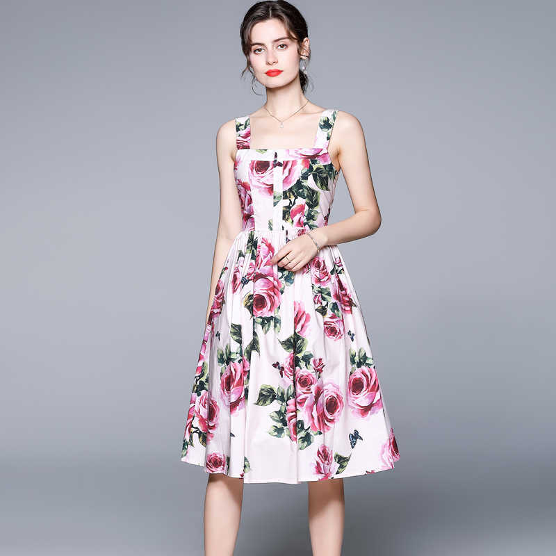 Women Summer Designer Elegant Print Floral Sexy Condole Belt Wedding Party Robe Female Vintage Beach Holiday Dress Vestidos 210525, Pink
Women Summer Designer Elegant Print Floral Sexy Condole Belt Wedding Party Robe Female Vintage Beach Holiday Dress Vestidos 210525, Pink