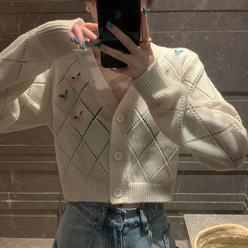 Women' Sweaters Flower cardigan with women' knitted neckline casual plaid white sleeve long sweater elegant autumn ladies tops WFO0, 1# shoe box
Women' Sweaters Flower cardigan with women' knitted neckline casual plaid white sleeve long sweater elegant autumn ladies tops WFO0, 1# shoe box
