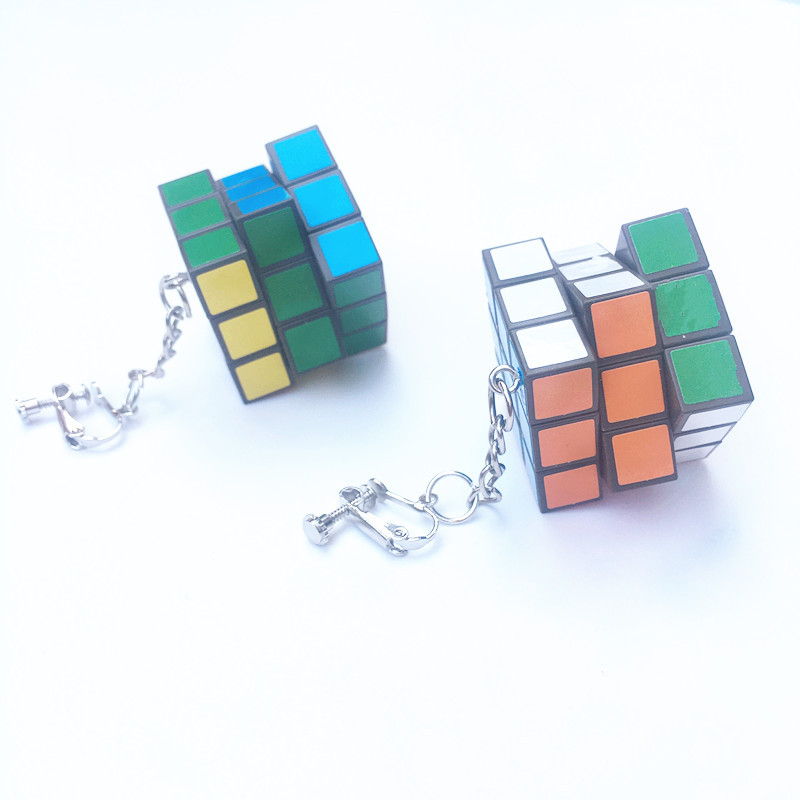 Exaggeration Alternative Rubik Cube Geometry Funny Charm Earrings Women Fashion Pendants Fancy Creative Hanging Earring Cool Jewelry personality
Exaggeration Alternative Rubik Cube Geometry Funny Charm Earrings Women Fashion Pendants Fancy Creative Hanging Earring Cool Jewelry personality
