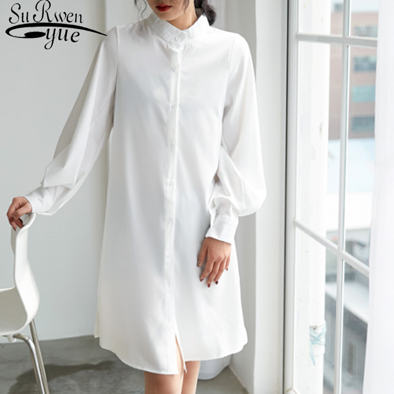 Fashion Stand Collar Chiffon Blouse Solid Long Sleeve Tops Lantern Sleeves Clothing Blusas Mujer De Moda Streetwear 5263 50 210521, Ivory
Fashion Stand Collar Chiffon Blouse Solid Long Sleeve Tops Lantern Sleeves Clothing Blusas Mujer De Moda Streetwear 5263 50 210521, Ivory