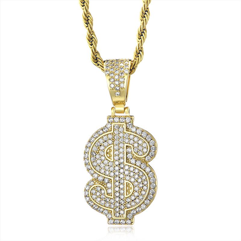 Pendant Necklaces Hip Hop Micro Paved 5A+ Cubic Zirconia Bing Iced Out Solid US Dollars Sign Pendants Necklace For Men Rapper Jewelry Gift, Silver
Pendant Necklaces Hip Hop Micro Paved 5A+ Cubic Zirconia Bing Iced Out Solid US Dollars Sign Pendants Necklace For Men Rapper Jewelry Gift, Silver