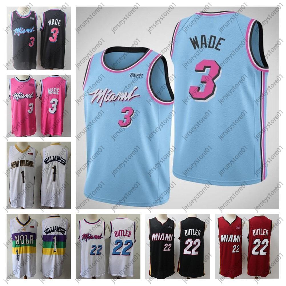 Retro Men Dwayne 3 Wade Jersey Jimmy 22 Butler stitched Zion 1 Williamson Basketball jerseys, Black;red
Retro Men Dwayne 3 Wade Jersey Jimmy 22 Butler stitched Zion 1 Williamson Basketball jerseys, Black;red
