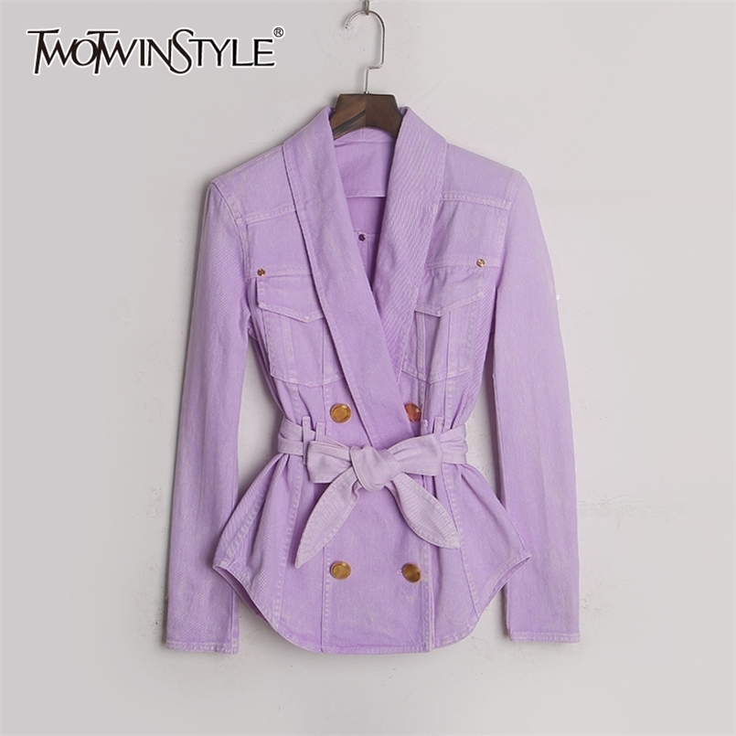 Denim Lace Up Jacket For Women Lapel Long Sleeve Tunic Sashes Casual Jackets Female Fashion Clothing 210524, Pink
Denim Lace Up Jacket For Women Lapel Long Sleeve Tunic Sashes Casual Jackets Female Fashion Clothing 210524, Pink