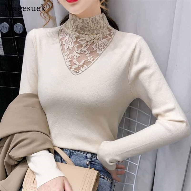 Long Sleeve Solid Knitted Pullovers Women Bottoming Sweater Women's Autumn Slim Lace Casual Basic Turtleneck 11214 210518, Pink
Long Sleeve Solid Knitted Pullovers Women Bottoming Sweater Women's Autumn Slim Lace Casual Basic Turtleneck 11214 210518, Pink