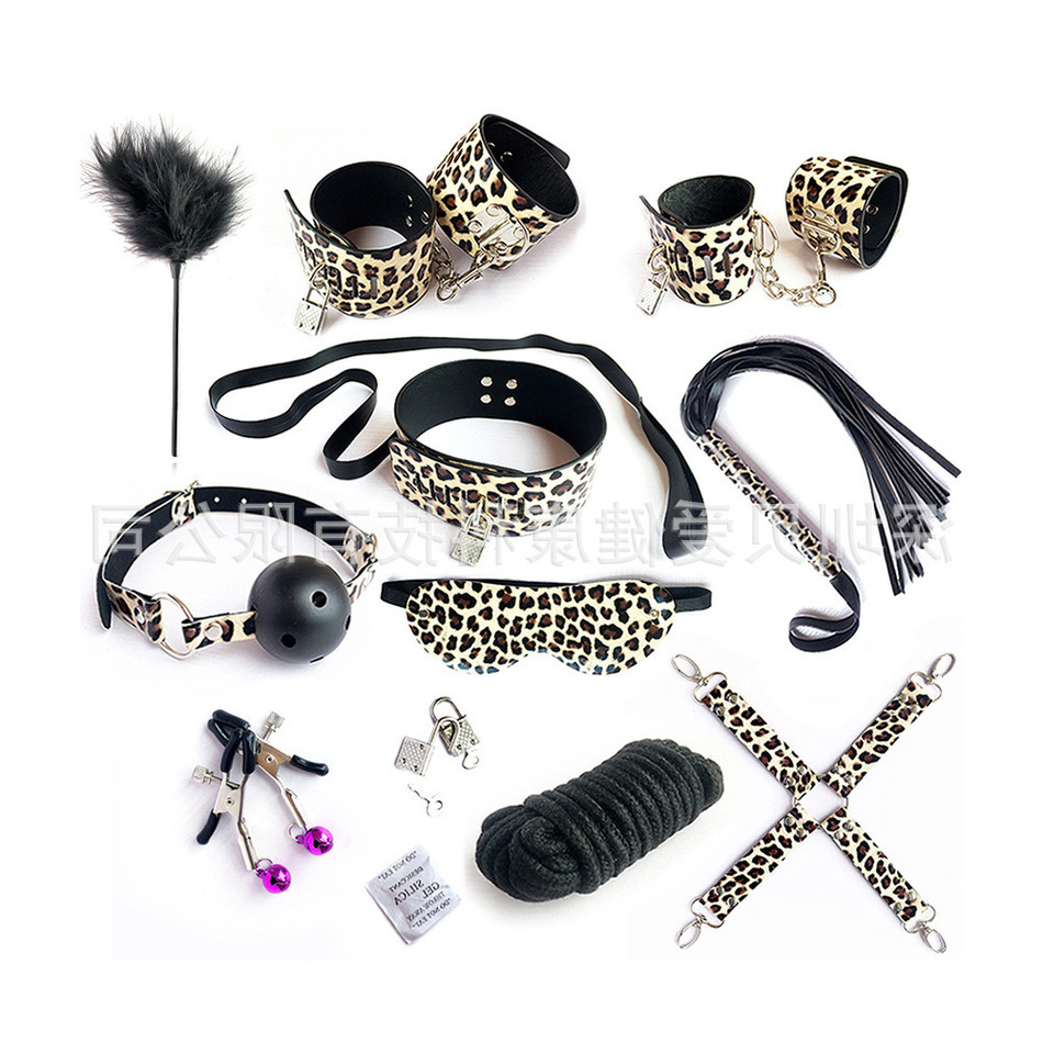 Sm Leopard Print Gold 10 Piece Leather Belt Lock Binding Training Handcuffs and Foot Cuffs Adult Fun Products T862
Sm Leopard Print Gold 10 Piece Leather Belt Lock Binding Training Handcuffs and Foot Cuffs Adult Fun Products T862
