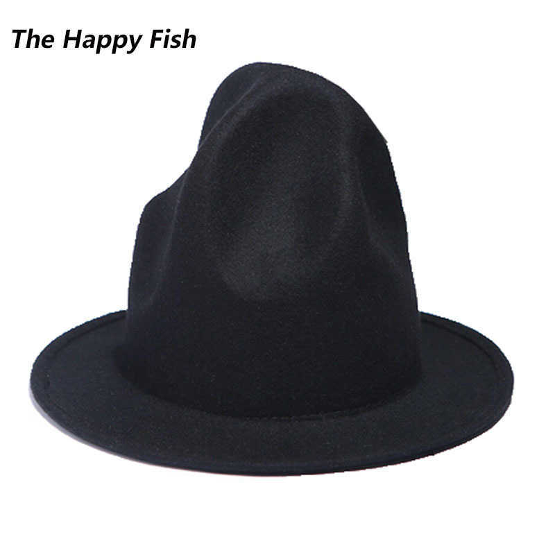 Pharrell Hat Felt Fedora Hat For Woman Men Hats Black Top Hat Y19070503