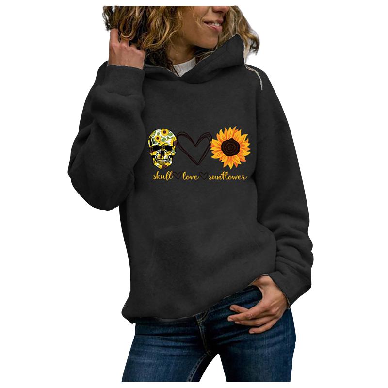 Autumn Winter Women Hoodies Fashion Skull Print Sweatshirt Pullover Top Casual Warm For 2021#LR2 Women' & Sweatshirts, Black
Autumn Winter Women Hoodies Fashion Skull Print Sweatshirt Pullover Top Casual Warm For 2021#LR2 Women' & Sweatshirts, Black
