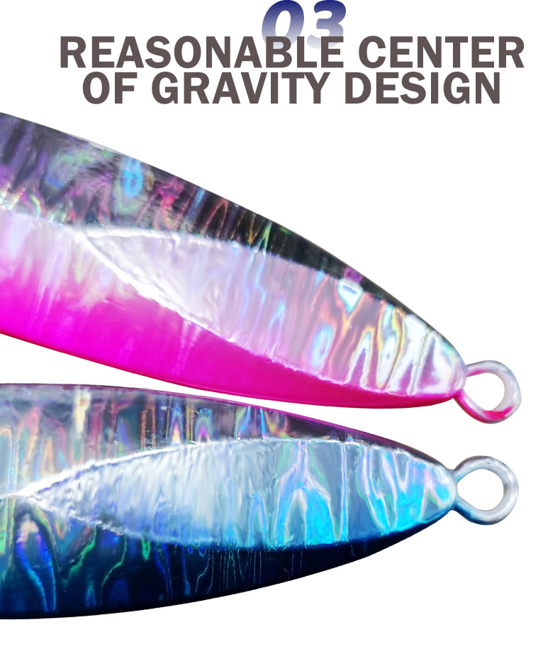 80g 100g 120g 150g Slow Flat Fall Lead Vertical Jig Lure Saltwater Artificial Fishing Lures Jigging for Tuna Kingfish Bass Salmon