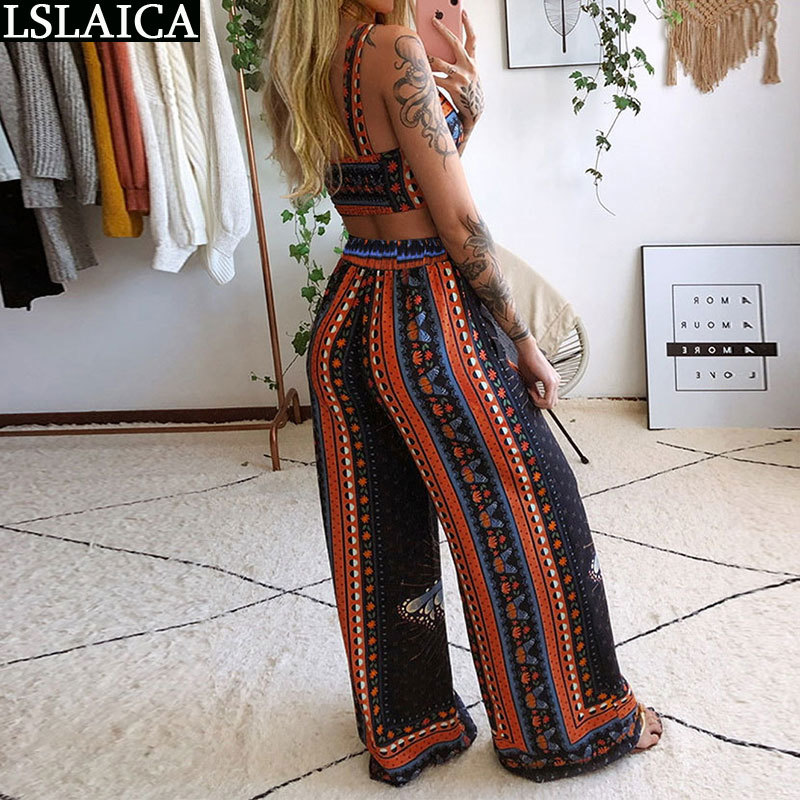 Outfits for Women Sleeveless High Street Pullover Strapless Loungewear Fashion Personalized Two Piece 210520