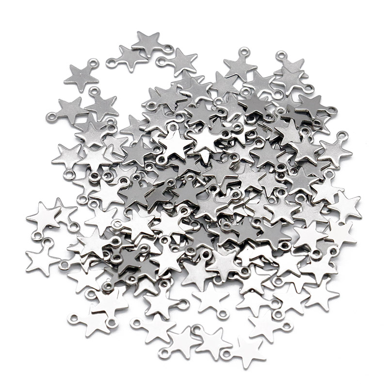 100pcs/lot 9x10mm Stainless Steel Star Moon Charms Pendants Star Floating Charm for DIY Pendant Necklace Jewelry Making Findings
100pcs/lot 9x10mm Stainless Steel Star Moon Charms Pendants Star Floating Charm for DIY Pendant Necklace Jewelry Making Findings