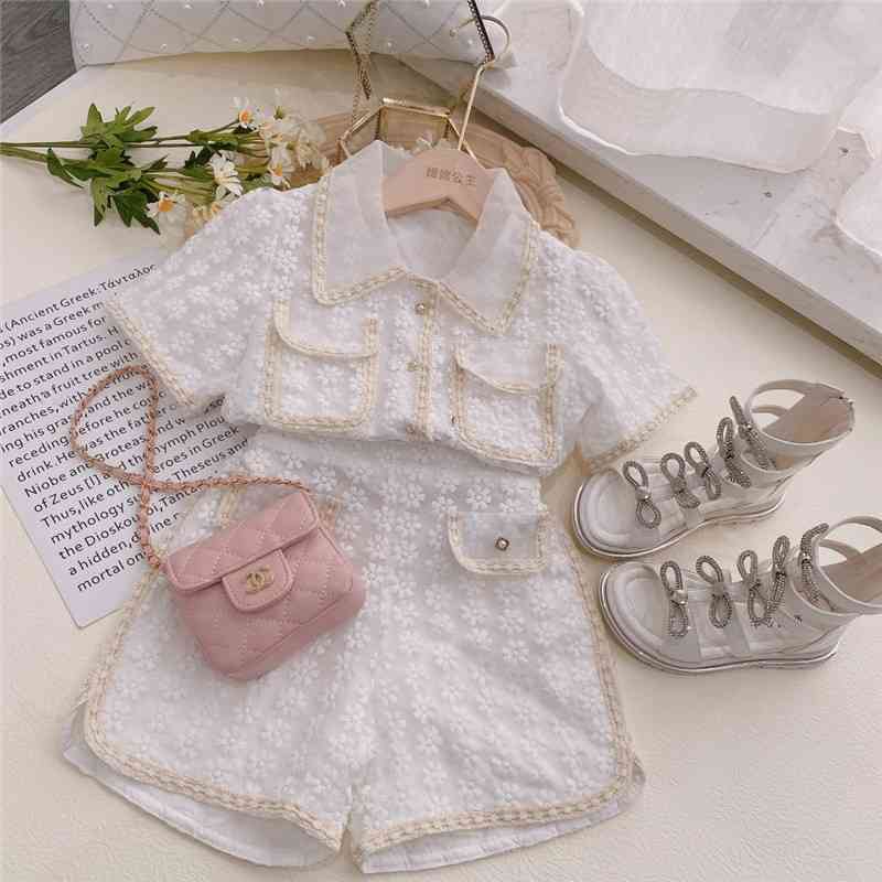 Toddler Baby Girls Kids Clothes Summer Fashion Short Sleeve Suit 2 Piece Sets Casual Children Clothing 210508