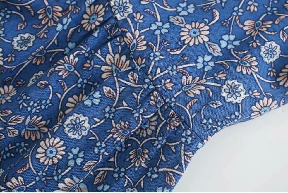 Bohemia Lacing up V neck Location Floral Print Lantern Long Sleeve Short Dress Hippie Woman Holiday Dresses BOHO Vestidos 210429