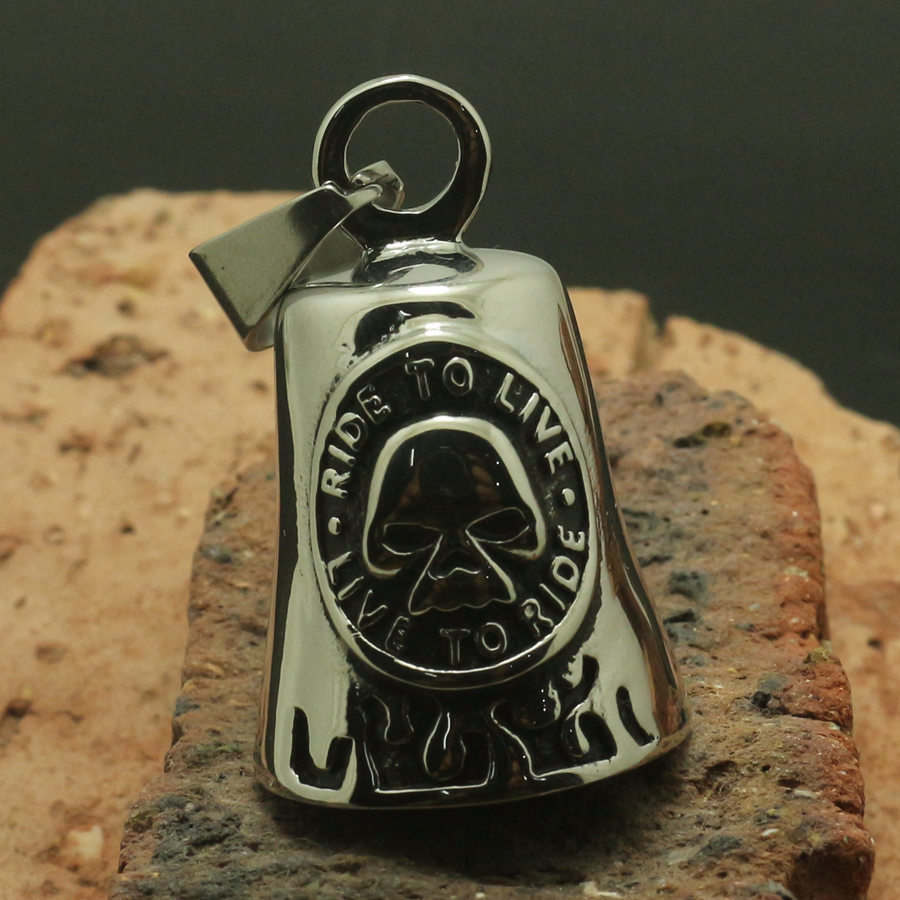 Factory Price Men Boy 316L Stainless Cool Biker Polishing Bell Pendant For Rider 201014