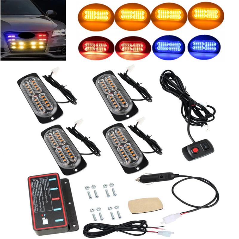 Emergency Lights 4PCS 80LED Stroboscopes 12v LED Strobe Light 4 In 1 Car Beacon Orange Fashing
Emergency Lights 4PCS 80LED Stroboscopes 12v LED Strobe Light 4 In 1 Car Beacon Orange Fashing