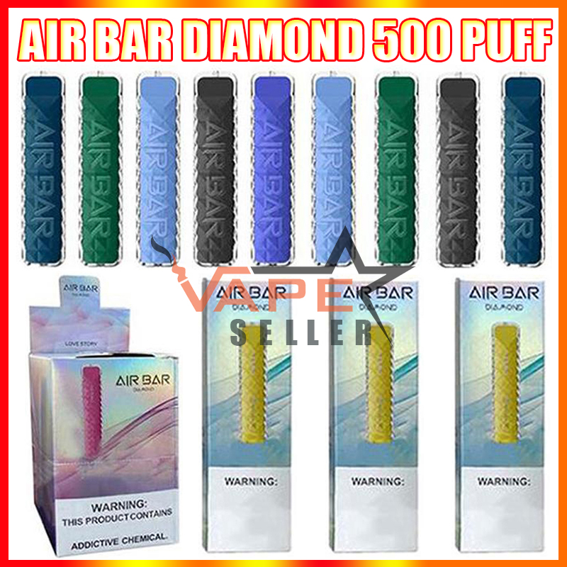 AIR BAR DIAMOND Disposable Vape E Cigarette Device With 380mAh Battery 1.8ml Pod Prefilled Cartridge 500 Puffs Vapes Kit
AIR BAR DIAMOND Disposable Vape E Cigarette Device With 380mAh Battery 1.8ml Pod Prefilled Cartridge 500 Puffs Vapes Kit