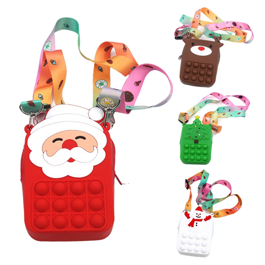 DHL Christmas Fidget Toy Bag Cute Sownmen EIK Messenger Bag Push Bubble Antistress Children Toy Keychain Wallet Crossbody Bags
DHL Christmas Fidget Toy Bag Cute Sownmen EIK Messenger Bag Push Bubble Antistress Children Toy Keychain Wallet Crossbody Bags