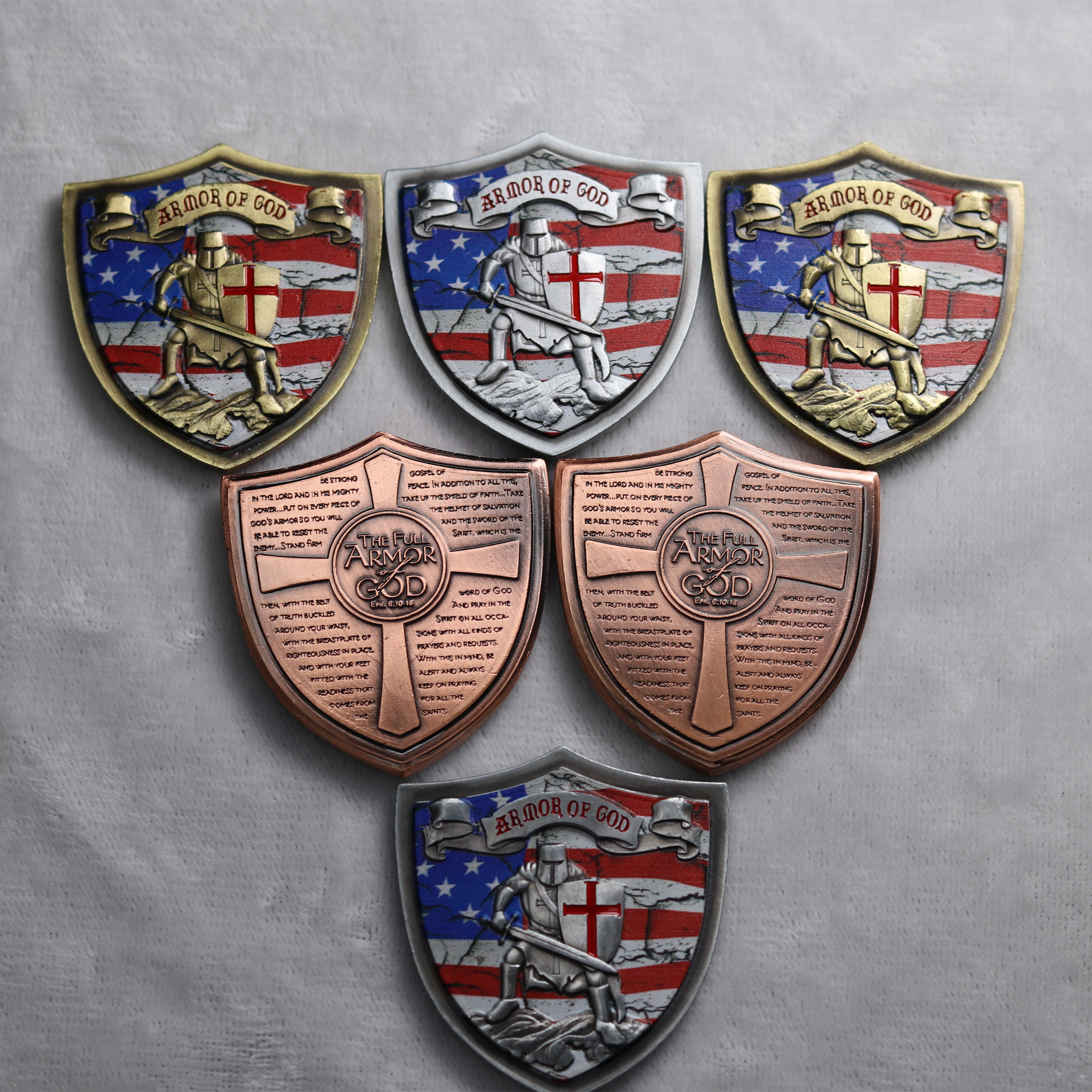 Armor of God EPH 6:10-18 Crusaders Red Cross Challenge Coin Shield Badge Lord Bible Praye
Armor of God EPH 6:10-18 Crusaders Red Cross Challenge Coin Shield Badge Lord Bible Praye