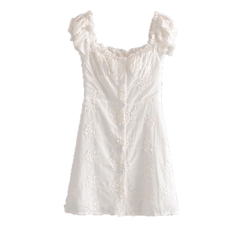 Summer Mini Dress Ladies Lace Neckline Short Sleeve Fashion Cute Sweat Cotton Streetwear Size 210524, As the photo
Summer Mini Dress Ladies Lace Neckline Short Sleeve Fashion Cute Sweat Cotton Streetwear Size 210524, As the photo