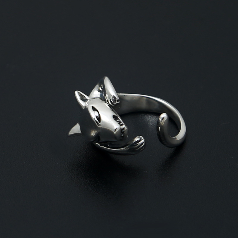 High quality 925 sterling silver men's wolf band rings European American Gothic punk style handmade designer vintage luxury jewelry accessories g