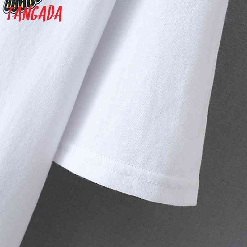Women Print Loose T Short Sleeve O Neck Tees Ladies Casual Tee Shirt Street Wear Top 2M135 210416