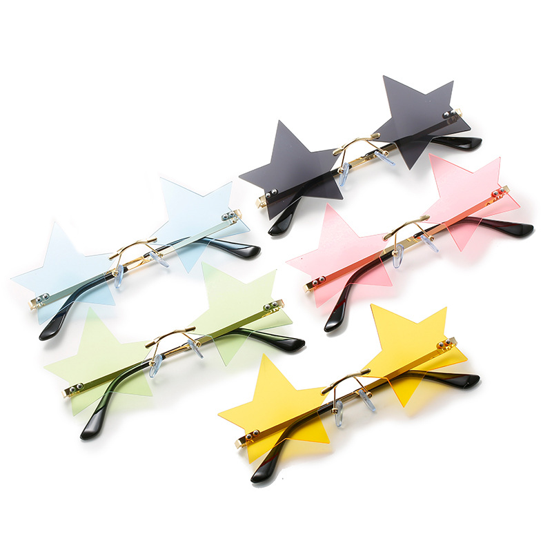 Vintage Unique Star Shape Mirror Rimless Sunglasses Women Fashion Clear Ocean Lens Eyewear Men Trending Sun Glasses Shades
Vintage Unique Star Shape Mirror Rimless Sunglasses Women Fashion Clear Ocean Lens Eyewear Men Trending Sun Glasses Shades