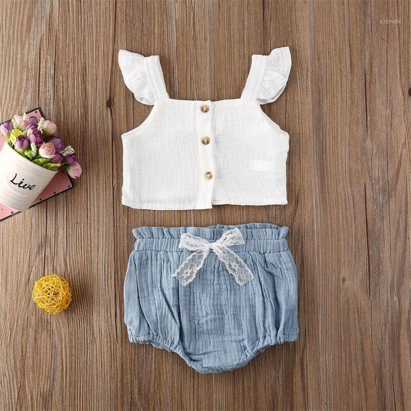 Baby & Children's 0-24M Born Infant Girl Outfits Clothes Ruffles Vest T-shirt Top+ Mini Shorts Clothing Sets, White
Baby & Children's 0-24M Born Infant Girl Outfits Clothes Ruffles Vest T-shirt Top+ Mini Shorts Clothing Sets, White