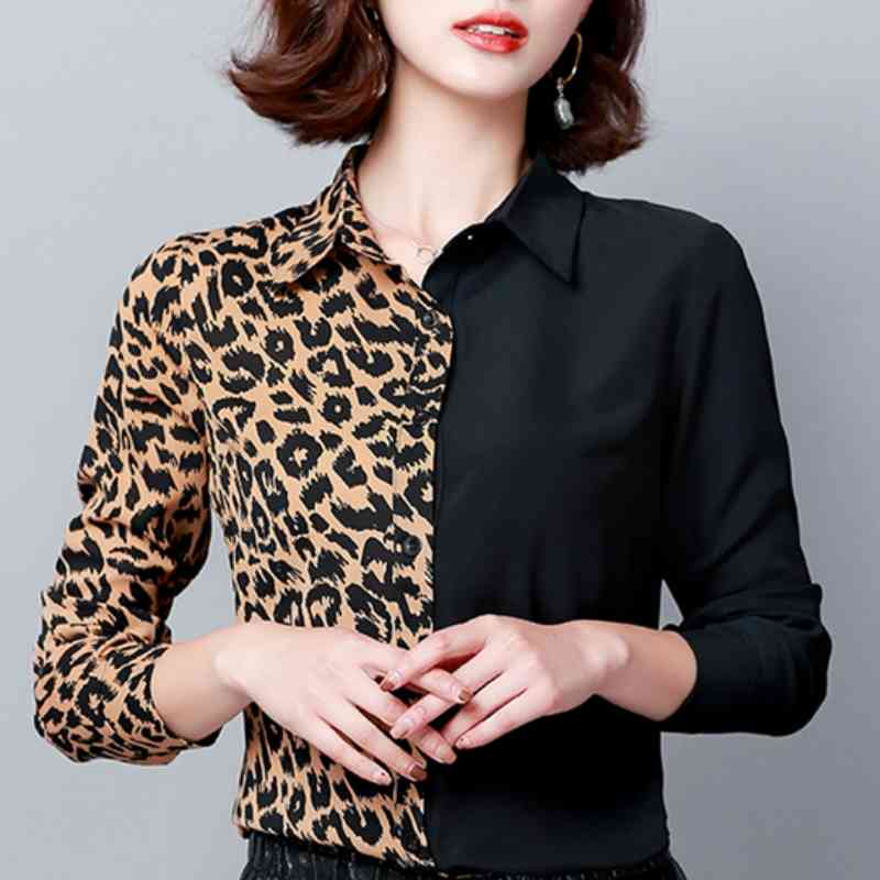 Blouses Woman Turn Down Collar Office Ladies Tops Long Sleeve Leopard Chiffon Blouse Women Plus Size Women Tops Blusas C282 210602, Red
Blouses Woman Turn Down Collar Office Ladies Tops Long Sleeve Leopard Chiffon Blouse Women Plus Size Women Tops Blusas C282 210602, Red
