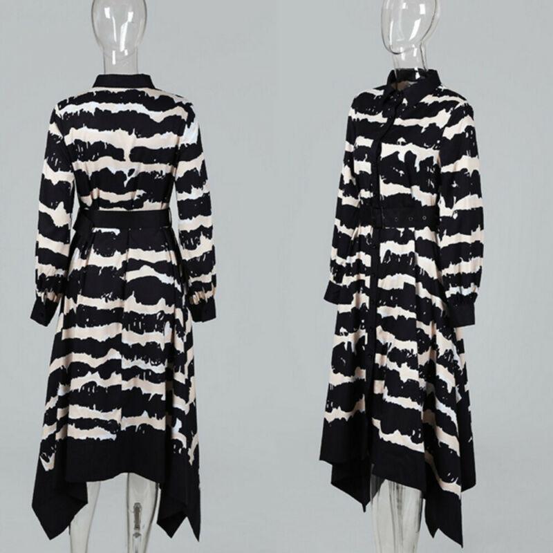 Women Wave Long Shirt Vest Dress Summer Casual Loose Kaftan Maxi Sundress Dresses