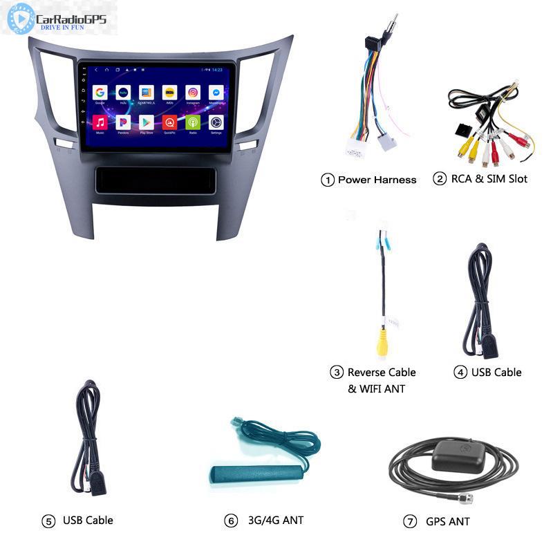 Android Car Dvd Radio Player for Subaru Outback 2009-2014 Multimedia Stereo Navigation GPS Video IPS Playstore Support Steer Wheel Control