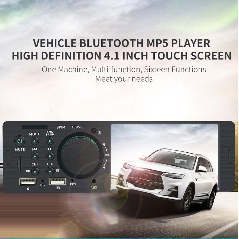 & MP4 Players Car Audio Bluetooth Handsfree Radio 4.1&quot;inch HD Large Screen USB/AUX Steering Wheel Control Video Playback Autoraido