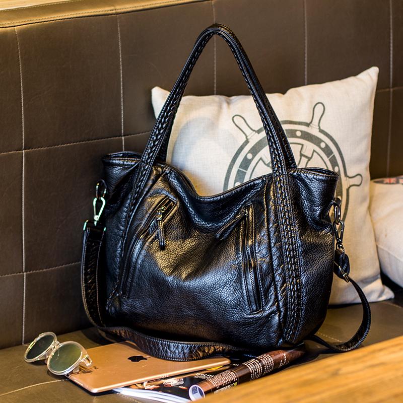 Large Soft Leather Bag Women Handbags Ladies Crossbody Bags For Shoulder Female Big Tote Bag. Totes, Black
Large Soft Leather Bag Women Handbags Ladies Crossbody Bags For Shoulder Female Big Tote Bag. Totes, Black