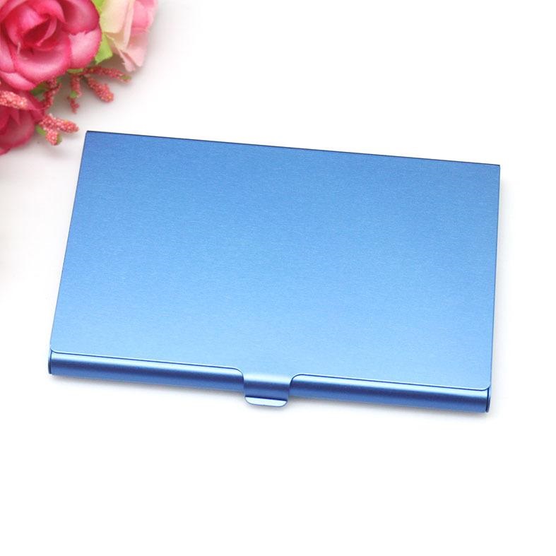 2021 Business Name Credit ID Card Case Holder Aluminum Business Card Holder Card Files Aluminum Silver Color
