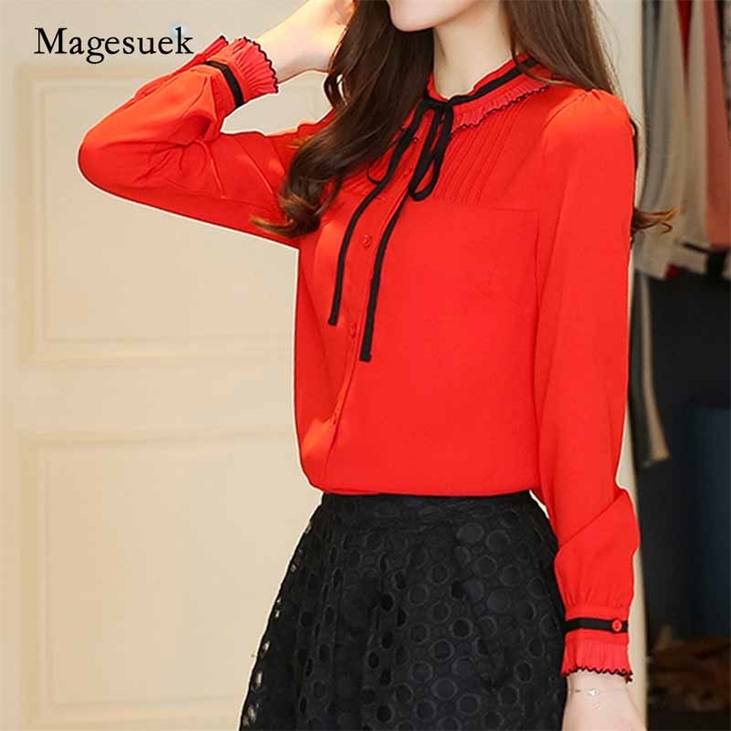 Fashion Sweet Chiffon Women Blouses Shirt Long Sleeve Summer Bow Tops Plus Size 's Clothing Blusas D877 210518, Yellow
Fashion Sweet Chiffon Women Blouses Shirt Long Sleeve Summer Bow Tops Plus Size 's Clothing Blusas D877 210518, Yellow