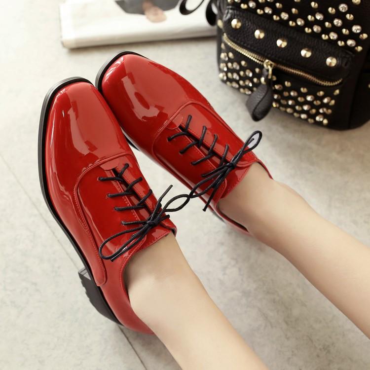 Dress Shoes PXELENA British Women Oxords Low Heels Lace Up Square Toe Patent Leather Formal Office Pumps Female Plus Size, Purple
Dress Shoes PXELENA British Women Oxords Low Heels Lace Up Square Toe Patent Leather Formal Office Pumps Female Plus Size, Purple