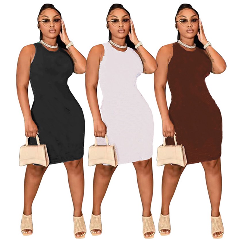 Designer Women Casual Dresses Sleeveless Printed Summer Dress Bodycon Crew Neck Sundress One Piece Skirt Package Hip Mini Skirts Black Party, Black;gray
Designer Women Casual Dresses Sleeveless Printed Summer Dress Bodycon Crew Neck Sundress One Piece Skirt Package Hip Mini Skirts Black Party, Black;gray