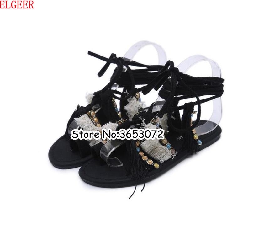 Black Gray Suede Fringed Lace Up Casual Flats Thong Sandals Bead Cross Strap Bohemia Designed Tassel Lady Beach Summer Shoes
Black Gray Suede Fringed Lace Up Casual Flats Thong Sandals Bead Cross Strap Bohemia Designed Tassel Lady Beach Summer Shoes