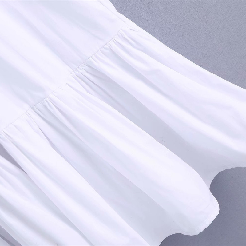 Casual Woman White Peter Pan Collar Shirt Dress Spring Fashion Ladies Loose Button es Girls Sweet Draped 210515