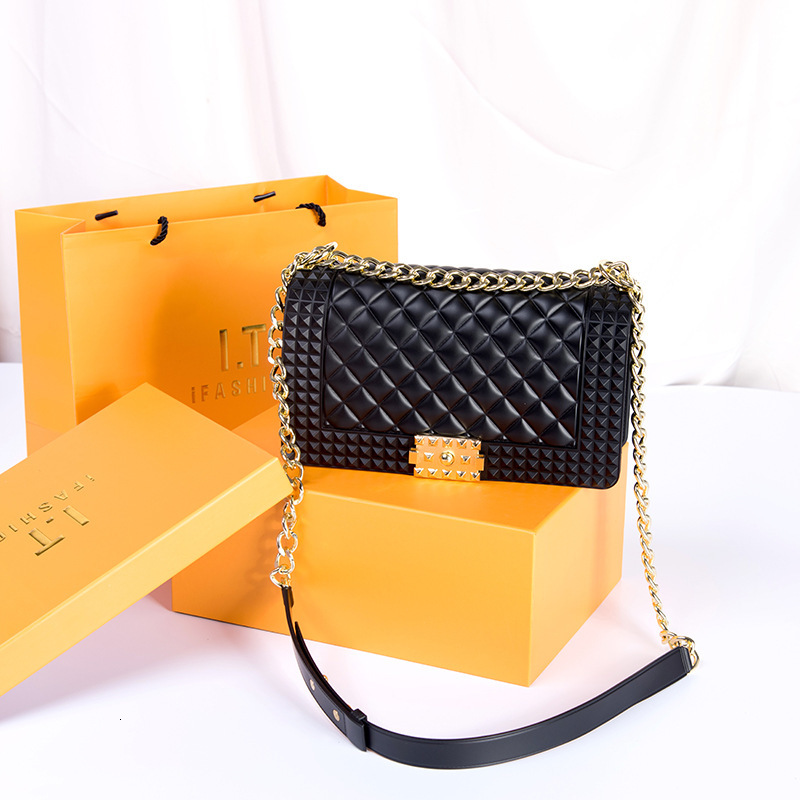 Messenger Bags Messenger Bags Rivet 2021 Diamond Chain Women's Shoulder Jelly Bag Fashion Handbag