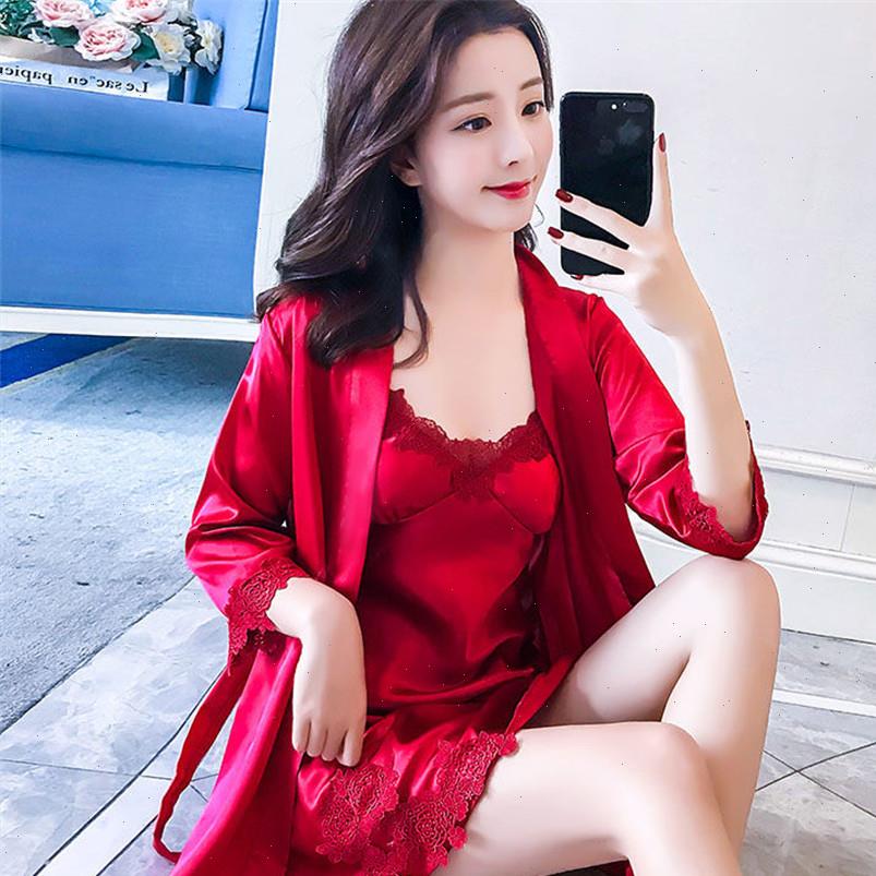underwear robe nightwear lingerie women sleepwear lace solid silk nightgown dresses nighte dress cotton set, Black;red
underwear robe nightwear lingerie women sleepwear lace solid silk nightgown dresses nighte dress cotton set, Black;red
