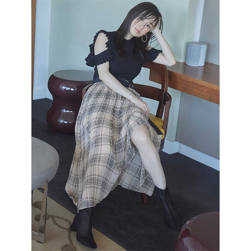 Elegant Solid Ruffles Pleated Shoulder Strapless Sweaters Japan Style Knit Pullovers Summer All-math Women Tops 210525