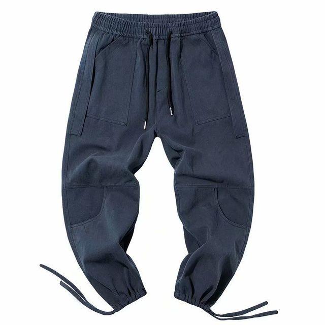 Overalls Men's Trend Ins Brand Winter Hip-hop Loose Straight Wide-legged Drawstring Sports Pants Autumn