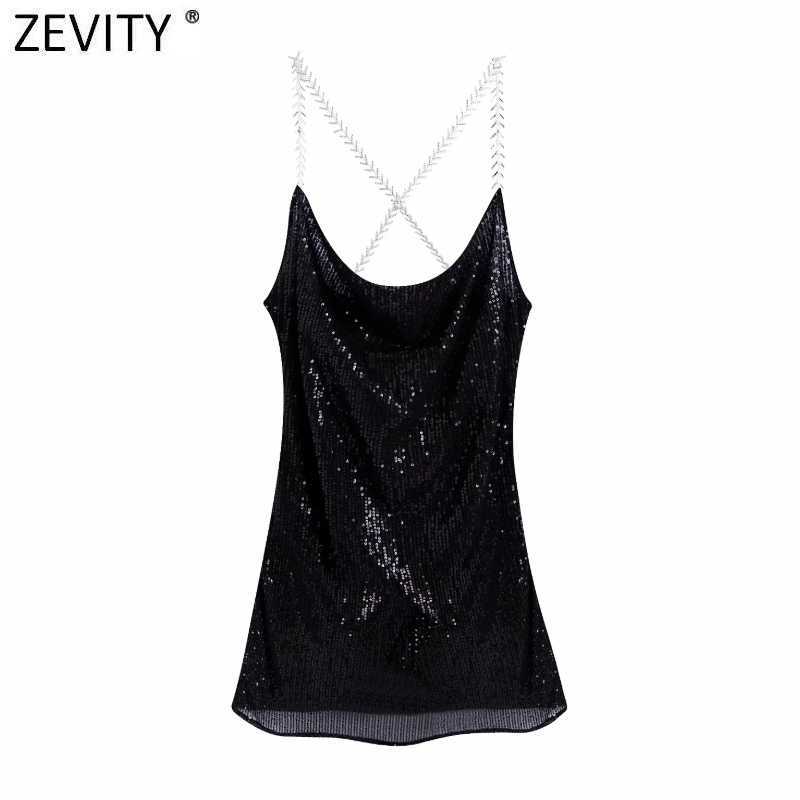Zevity Women Sexy V Neck Black Sequins Sling Mini Dress Female Diamond Chain Strap Club Wear Vestido Party Dresses DS4816 210603, As pic ds4816bb
Zevity Women Sexy V Neck Black Sequins Sling Mini Dress Female Diamond Chain Strap Club Wear Vestido Party Dresses DS4816 210603, As pic ds4816bb