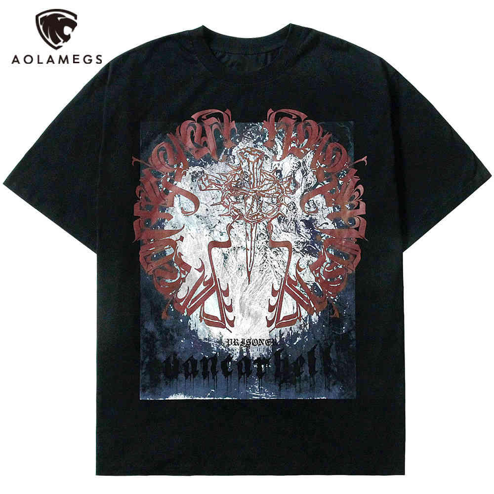 Men's Polos Aolamegs men's t-shirt gothic style punk impression short sleeves summer t-shirts oversize fashion rock hipster high street clothes, White
Men's Polos Aolamegs men's t-shirt gothic style punk impression short sleeves summer t-shirts oversize fashion rock hipster high street clothes, White
