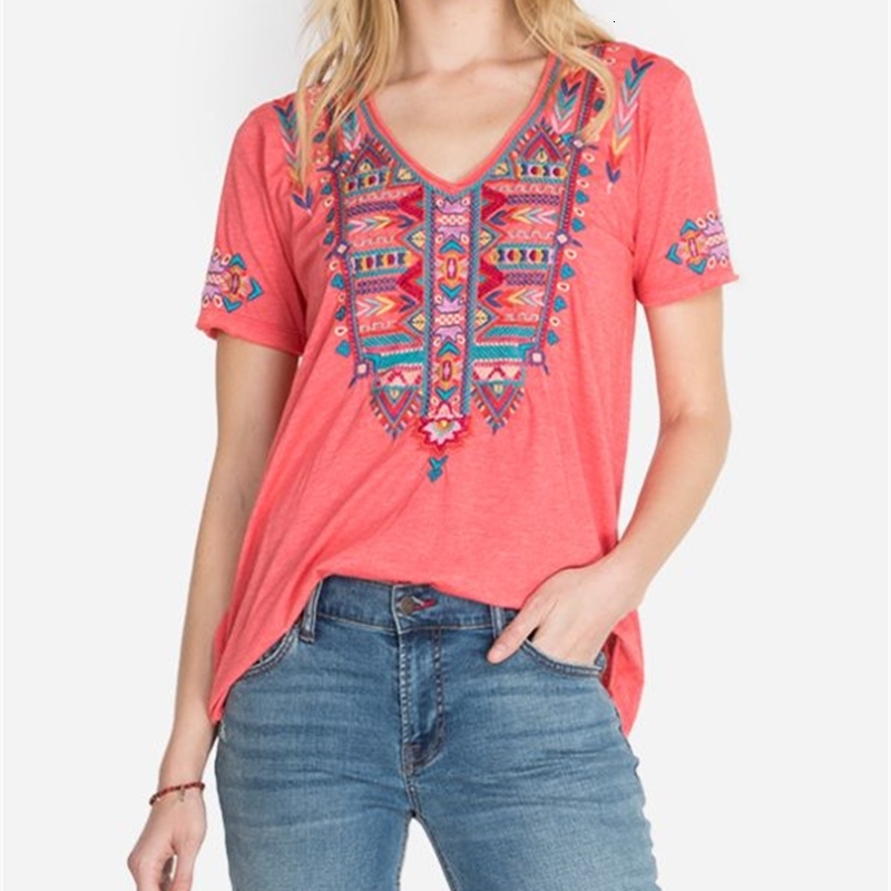 Women' Blouses & Shirts Embroidered Short-sleeved T-shirt Bohemian Blouse National Style Myx001 Q1XJ, Silver
Women' Blouses & Shirts Embroidered Short-sleeved T-shirt Bohemian Blouse National Style Myx001 Q1XJ, Silver