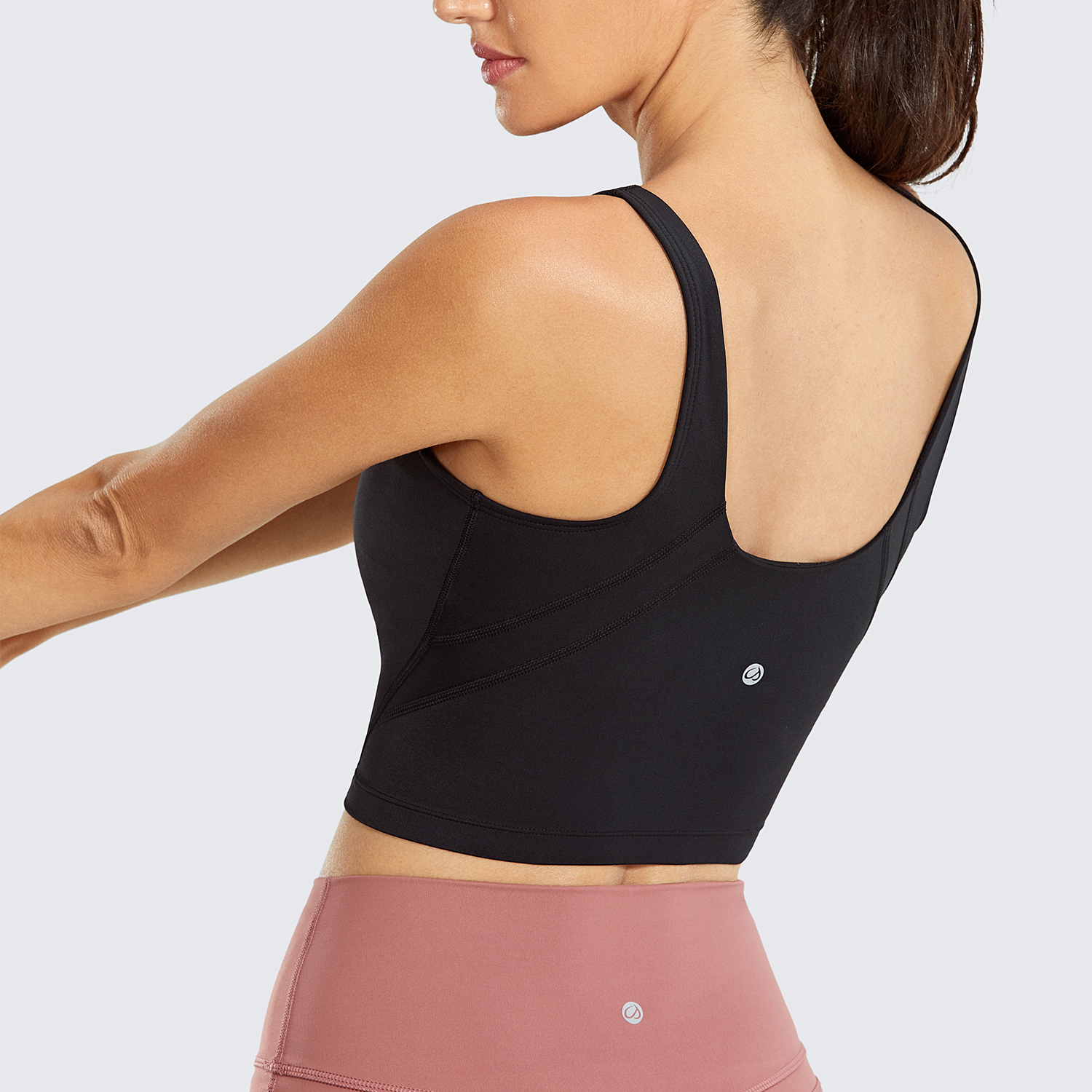 Yoga Bras SYROKAN Women's Longline Sports Bra Wirefree Padded Workout Running Crop Tank Tops